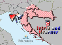 Карта Истрия и Кварнер