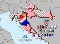 Карта Лика и Горски-Котар