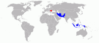 Map of Romania-Iran War