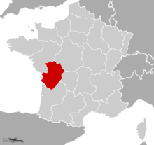 Carte de Poitou Charentes