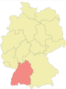 Карта Баден-Вюртемберг