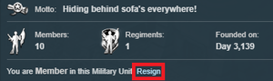 Resign button.