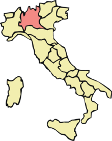Mappa della regione Lombardia