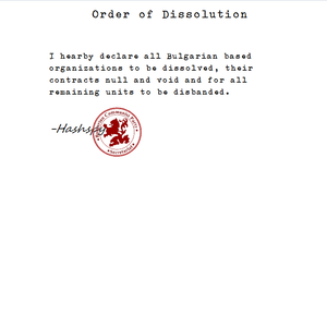The Order of Dissolution, marking the end for the Party and its movements.