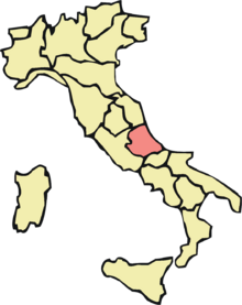 Harta e rajonit Abruzzo