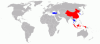 Map of China-South Korea War