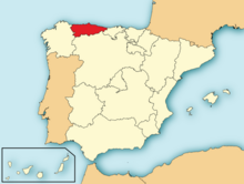 Mapa de Asturias Asturies