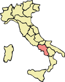 Harta e rajonit Campania