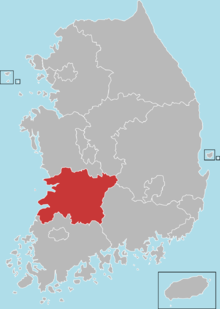 Map of Jeollabuk-do