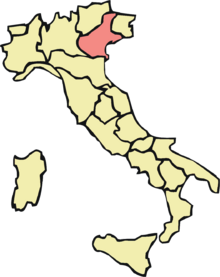 Harta e rajonit Veneto