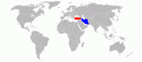 Map of Turkey-Israel War
