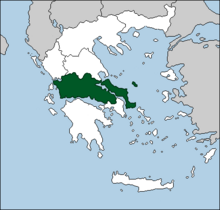 Карта Центральная Греция