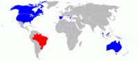 Map of Brazil-Australia War