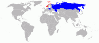 Map of Norway-Russia War