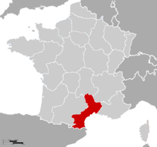 Carte de Languedoc-Roussillon
