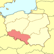 Mapa regionu Śląsk