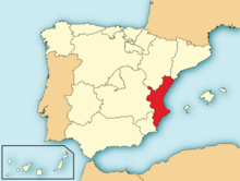 Mapa de Comunidad Valenciana