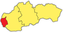 Mapa regionu Bratysława