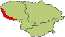 Map of Lithuania Minor