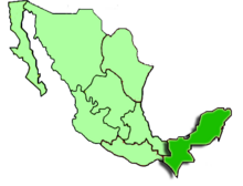 Mapa de Sureste de México