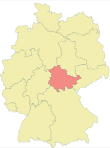 Map of Thüringen