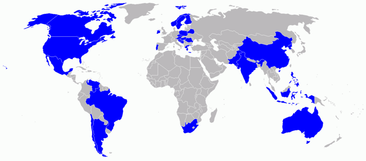 Countries he visited