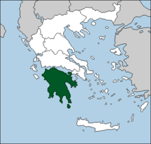 Χάρτης περιοχής Πελοπόννησος