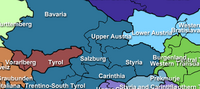 Map of Italy-Austria War