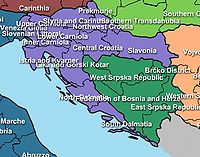 Map of Slovenia-Croatia War