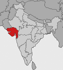 Harta e rajonit Gujarat