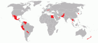 Map of eRepublik Partnership of Interdepent Countries