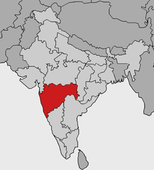 Harta e rajonit Maharashtra