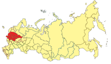 Map of Moscow and Central Russia