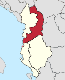Карта регије Тирана