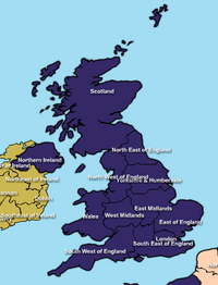 Map of Regatul Unit